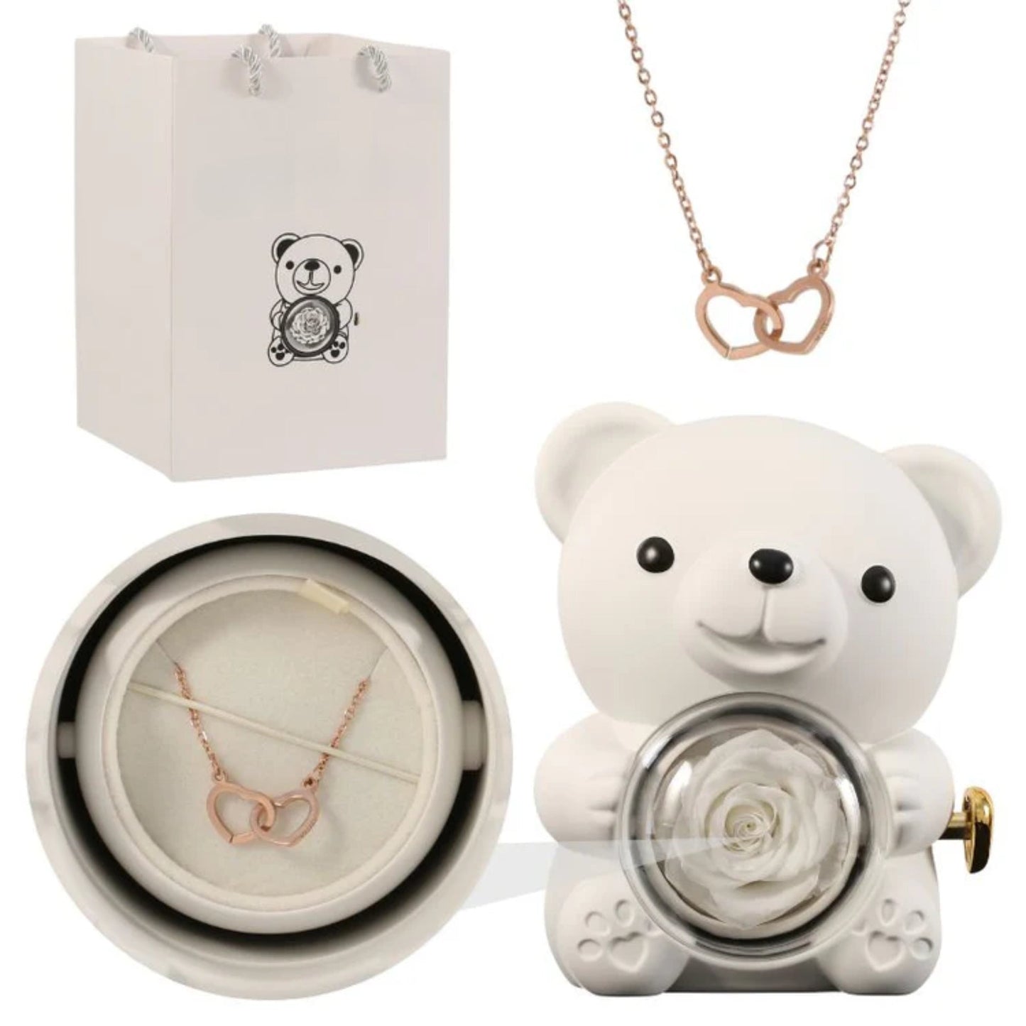 Teddy Themed Customized Jewelry Gift Set With Pendant