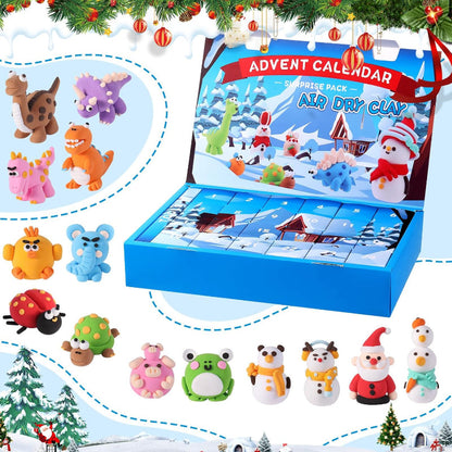 Holiday Advent Calendar With Molding Clay Toys