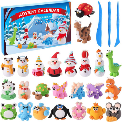 Holiday Advent Calendar With Molding Clay Toys