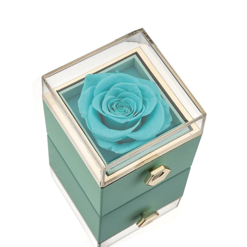 Eternal Rose Box With Custom Engraved Necklaces