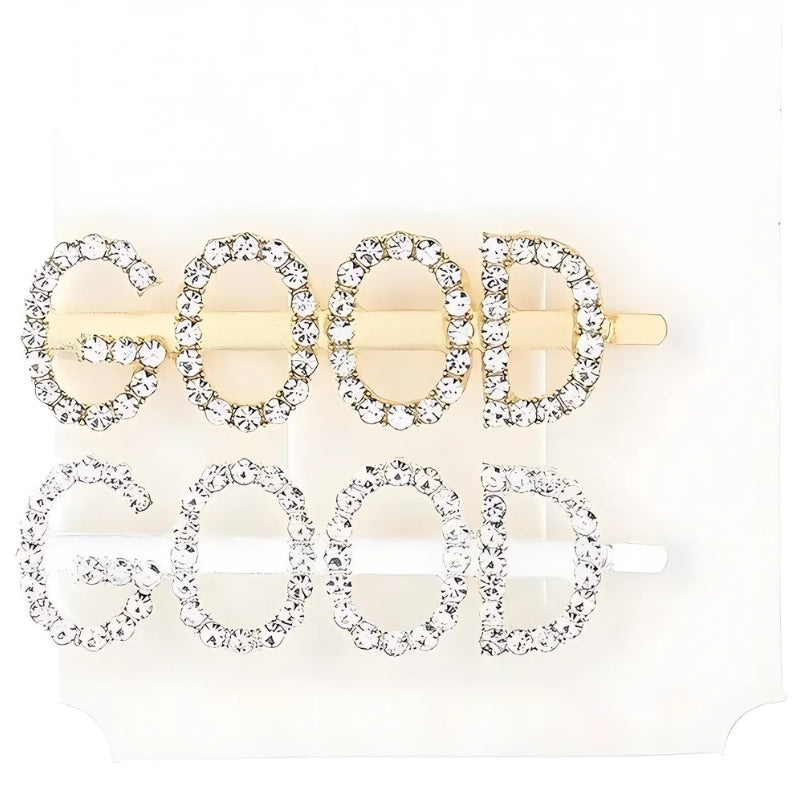 Letter Rhinestone Hair Clip Headwear For Women