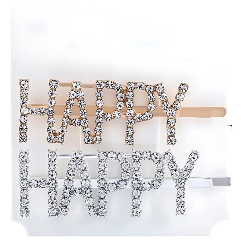 Letter Rhinestone Hair Clip Headwear For Women