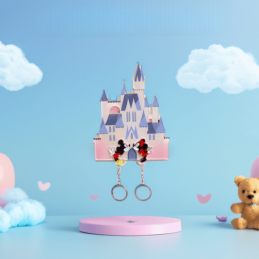 Mickey and Minnie Castle Wall Key Holder Set