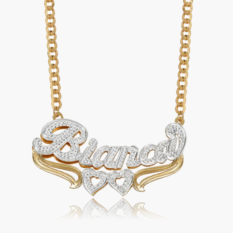 Custom Double Plated Name Necklace