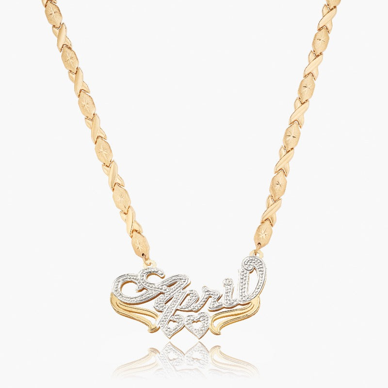 Custom Double Plated Name Necklace