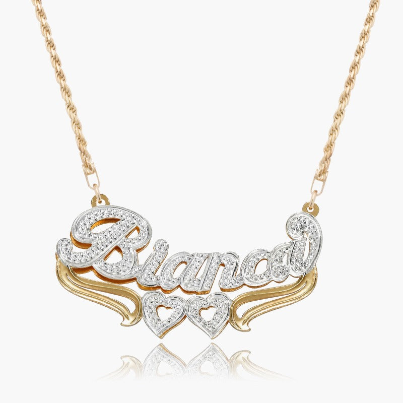 Custom Double Plated Name Necklace