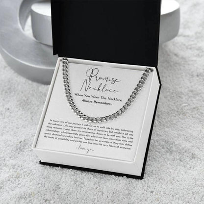 Cuban Design Promise Necklace Gift Box