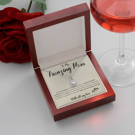 To My Amazing Mom Mothers Day Necklace With Giftbox