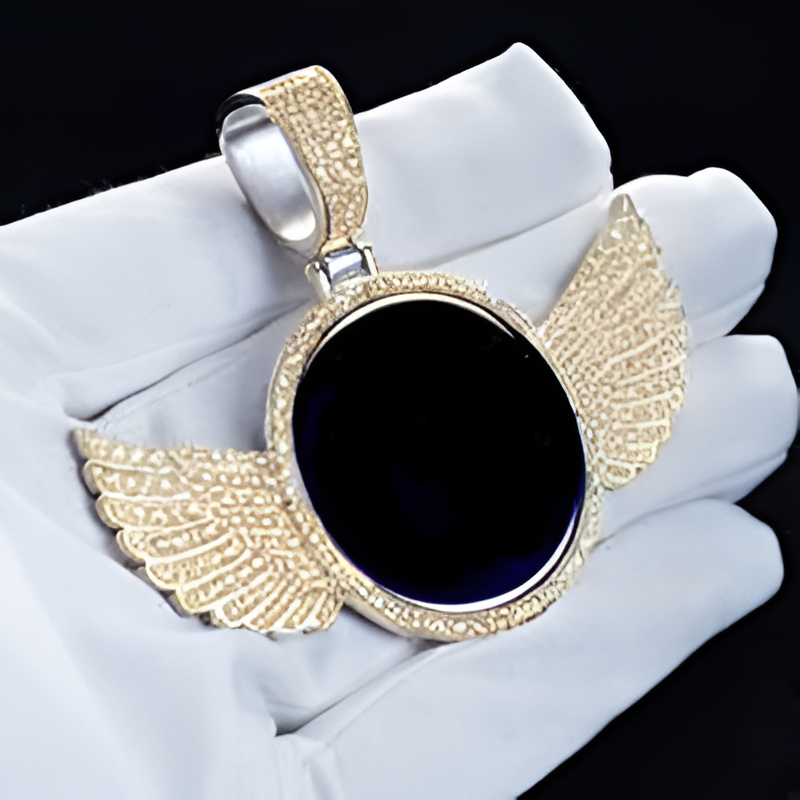 Winged Custom Pendant With Gemstone