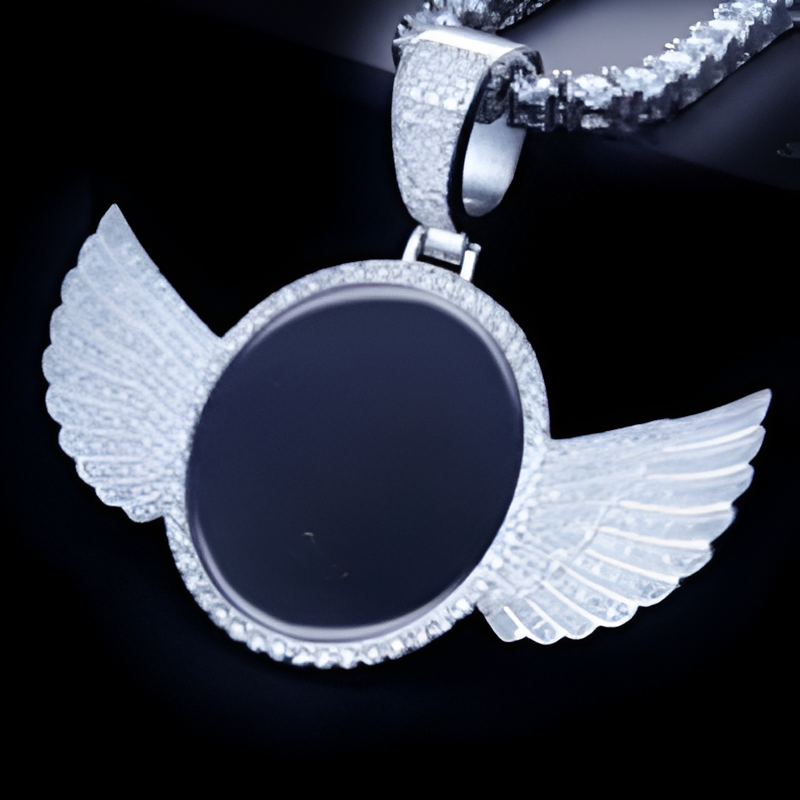 Winged Custom Pendant With Gemstone