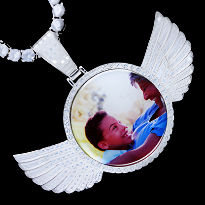 Winged Custom Pendant With Gemstone