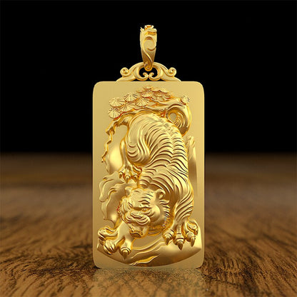 Men's Zodiac Mountain Tiger Pendant