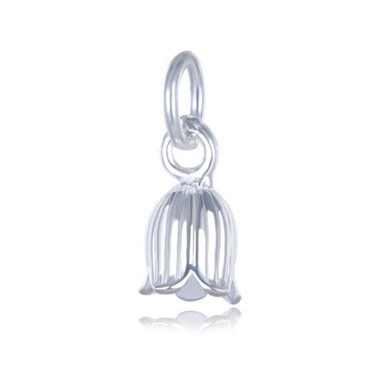 Sterling Thai Silver Tulip Flower Charm Pendant