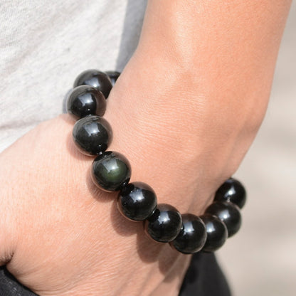 Beaded Blessing Black Stone Bracelet