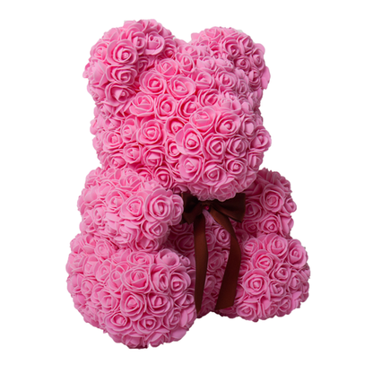 Valentines Day Handmade Flower Rose Teddy Bear