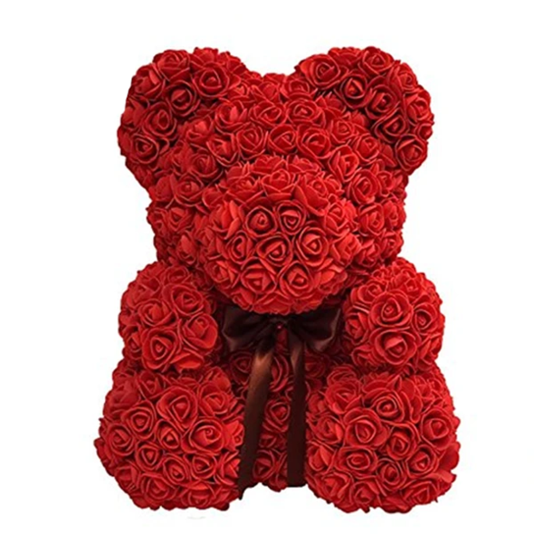 Valentines Day Handmade Flower Rose Teddy Bear