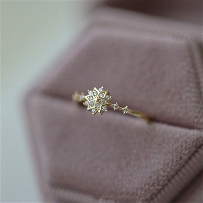 Sterling Silver Shiny Zircon Exquisite Ring For Women